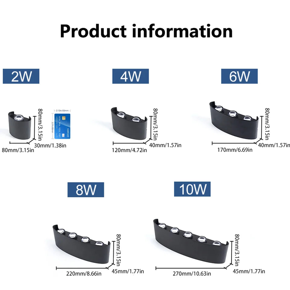 LED Wall Light Outdoor Indoor