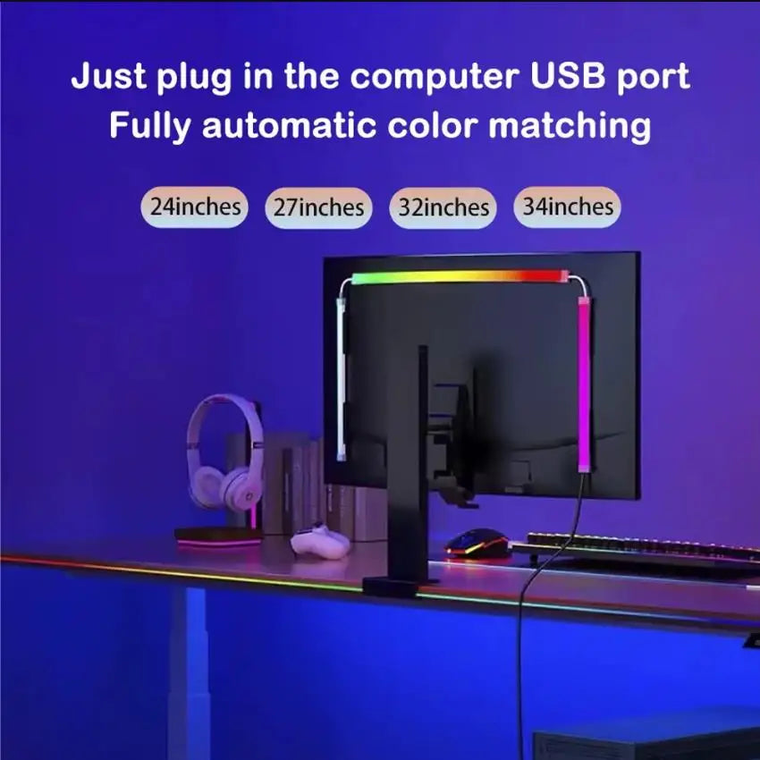 USB PC LED Strip Lights 24-34 Inch Computer RGBIC