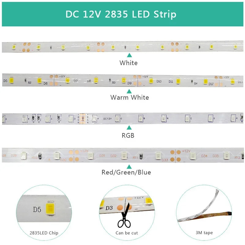Led Strip Light 5M 300Leds SMD2835 12V