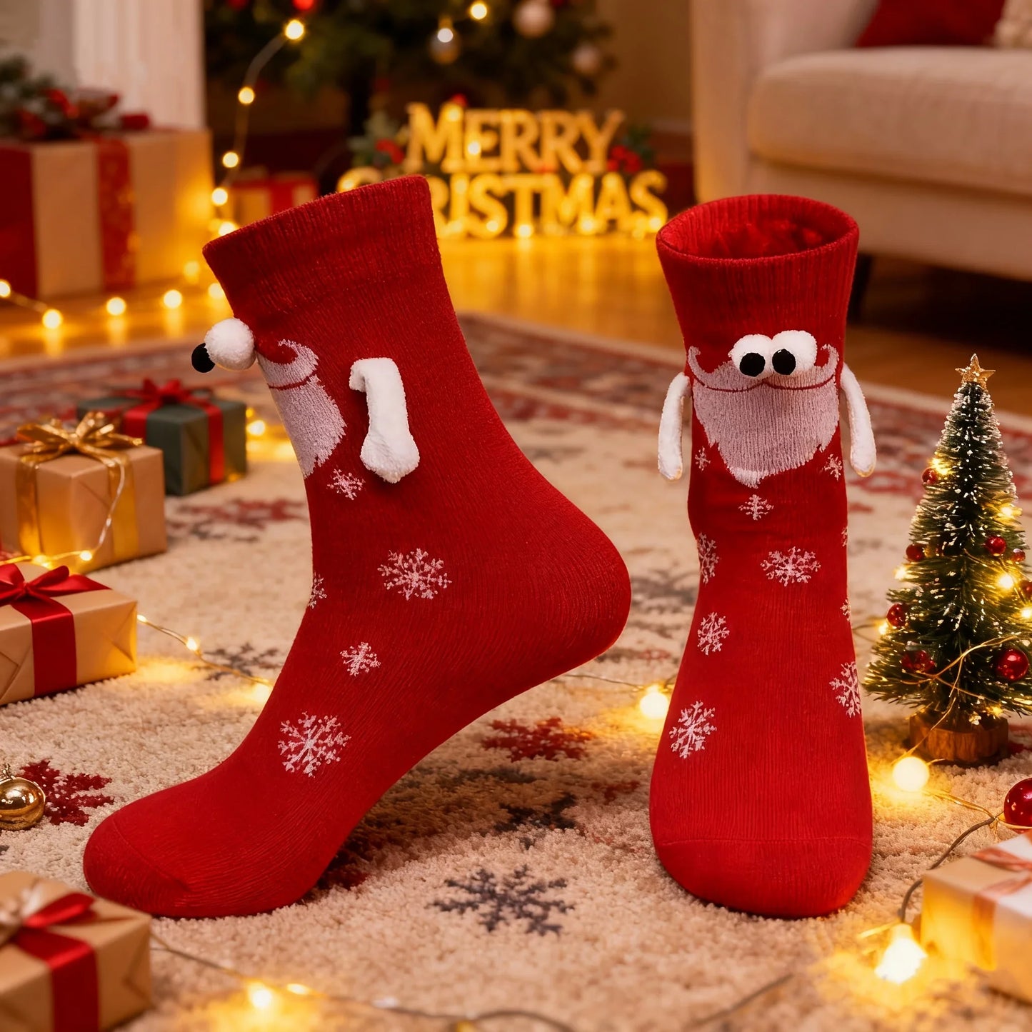 Christmas Socks with Magnetic Design