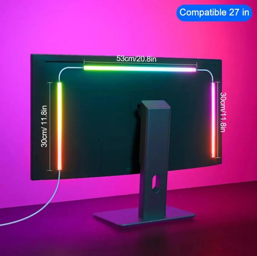 USB PC LED Strip Lights 24-34 Inch Computer RGBIC